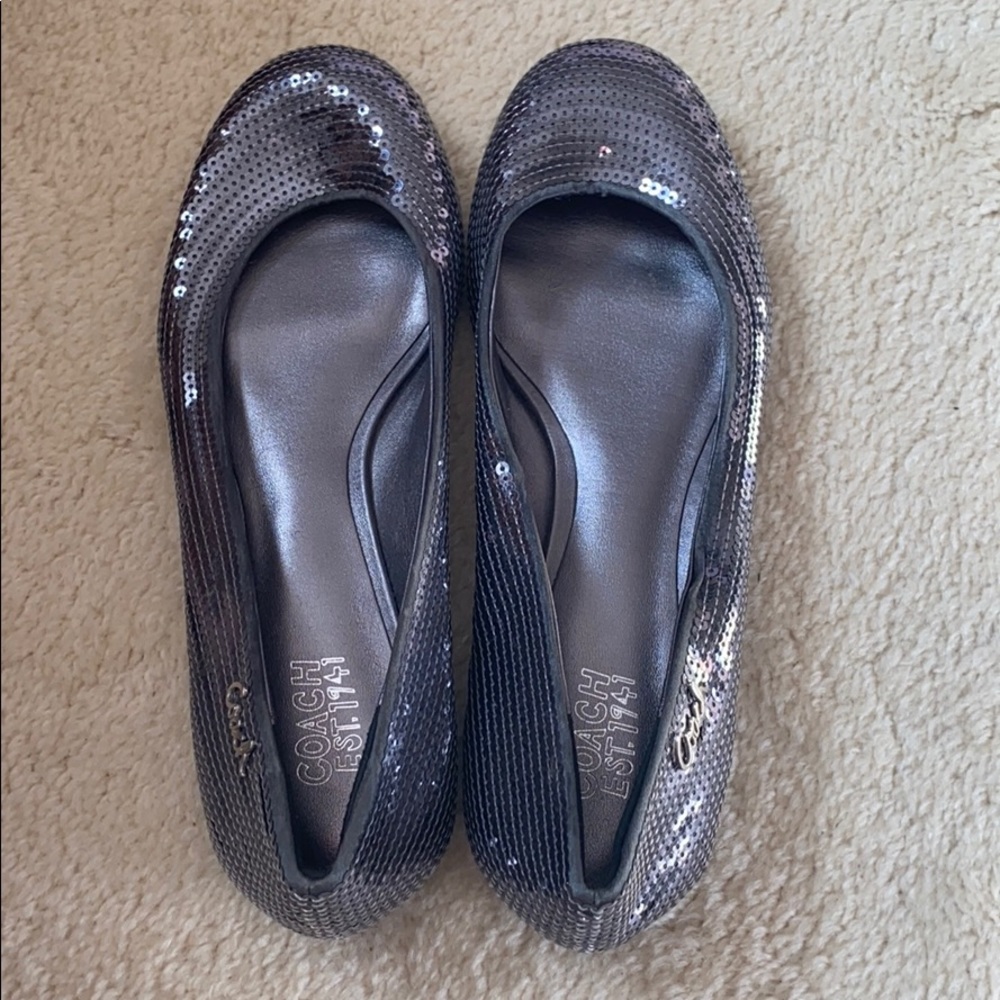 Coach sequin flats